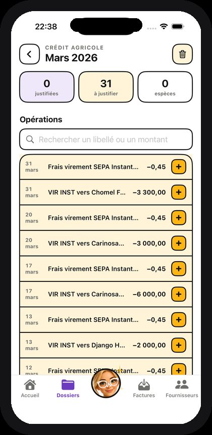 Dossier du mois de mars dans l'application Wizabeth