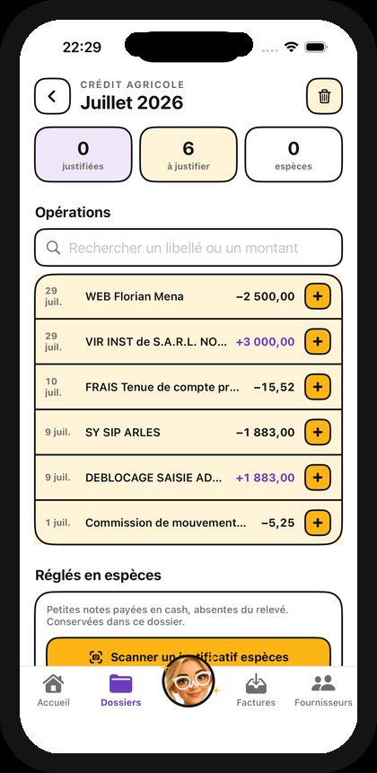 Dossier du mois de juillet dans l'application Wizabeth
